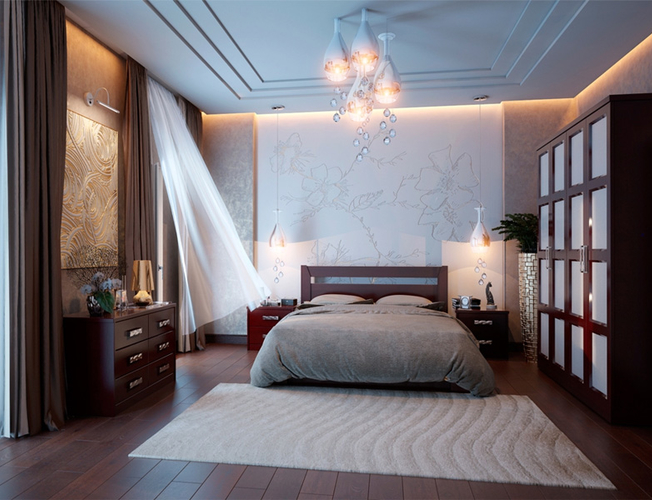 Двуспальная кровать из массива Парма венге