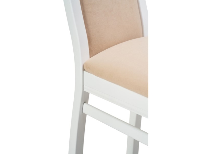 Деревянный стул Давиано бежевый велюр/белый (Арт.515978)