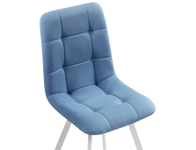 Стул на металлокаркасе Чилли белый/голубой (Арт.489721)