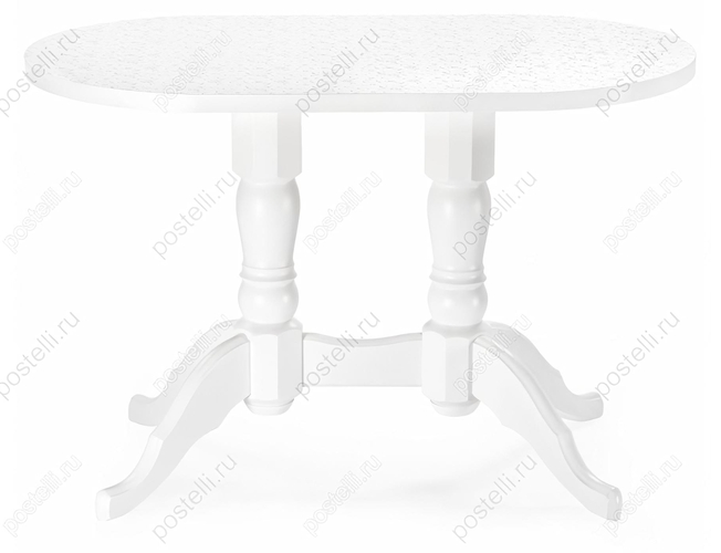 Обеденный стол Адней белый/рисунок (Арт. 455836)