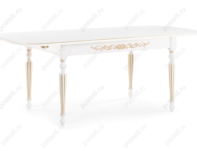 Стол Бевье молочный/золото (Арт 483900)