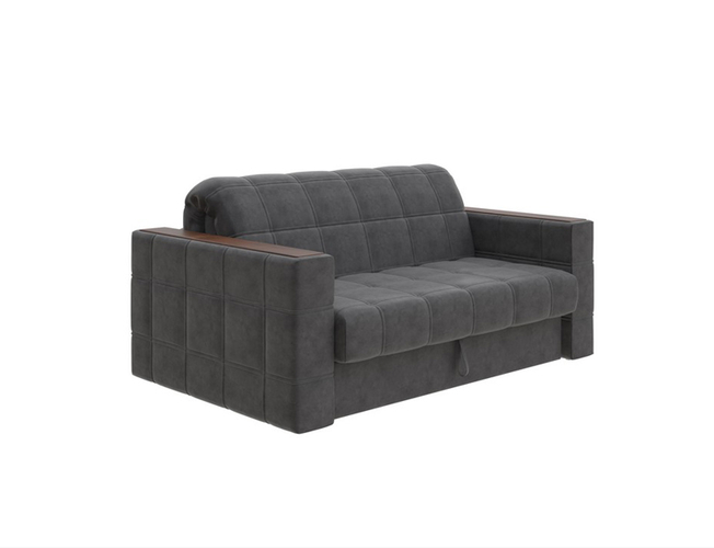 Диван-кровать прямой Ergonomic dream, Локти сервый/Венге